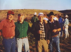 Headmasters Todd Horn, Chip Wolcott, Charlie Orme and Buck Hart on a past Vaqueros ride